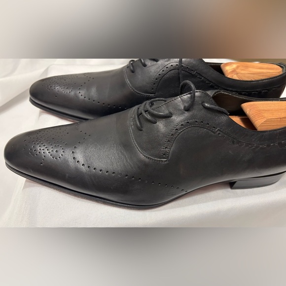 Elegant Black Leather Men's Oxfords - Picture 4 of 12